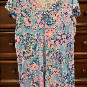 Lilly Pulitzer Pastel Paisley V-Neck Tunic